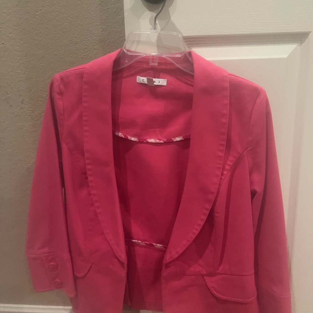 CAbi Bright Pink Suit Jacket